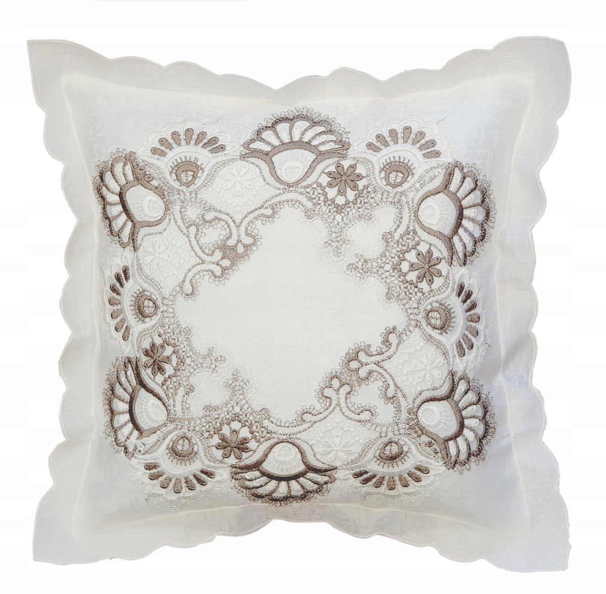 Dekoratieve Kussenhoes Gipiura 40x40cm - Ecru Beige Klassiek