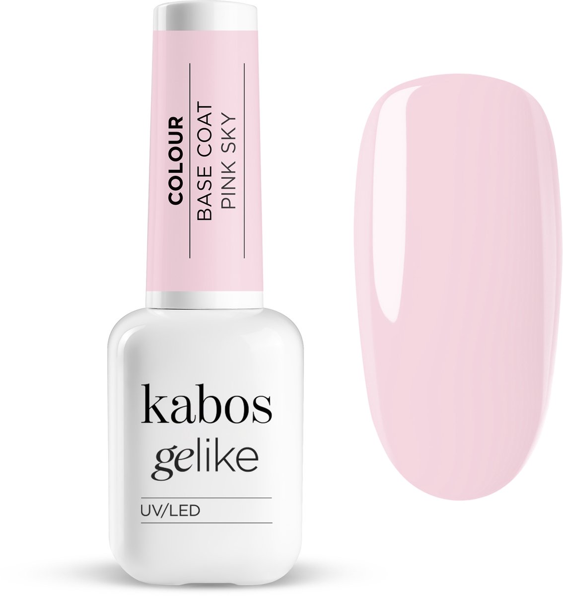 Kabos Kleurrijke hybride basis Gelike Colour Base Coat 2in1 Pink Sky / Roze lucht 10ml