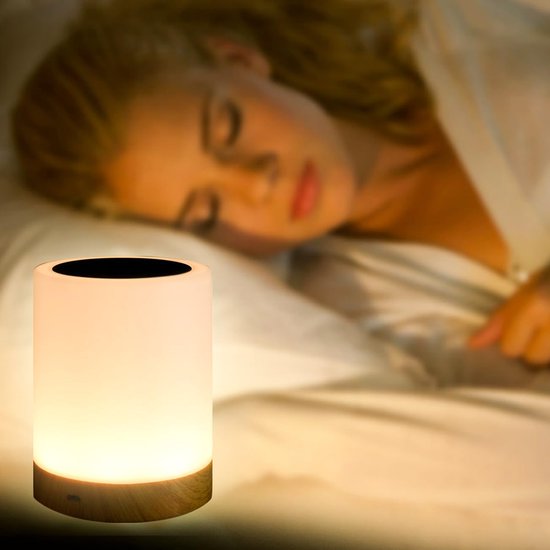 Nachtlampje - Nachtlampje voor de babykamer - Dimbaar aanraaklampje - Sfeerverlichting - 13 RGB-kleuren - 5 helderheidsniveaus - Draagbare oplaadbare nachtkastjelamp - Geschikt voor kinderkamers, kantoren, slaapkamers, woonkamers en campings — afbeelding 4