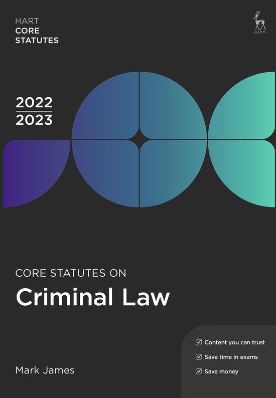 Hart Core Statutes - Core Statutes on Criminal Law 2022-23