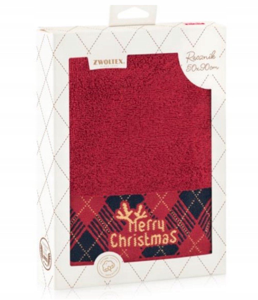 Zwoltex Handdoek Rudolf Bordo 50x90cm - Zachte Katoen