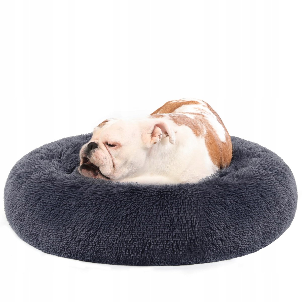 Feandrea Hondenkattenmand Donut 80cm Donkergrijs - Zacht & Comfortabel