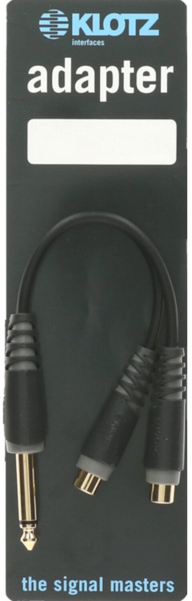 Klotz AYU-4 Mono Y-adapterkabel 6.3 mm jack naar RCA 0.2 meter