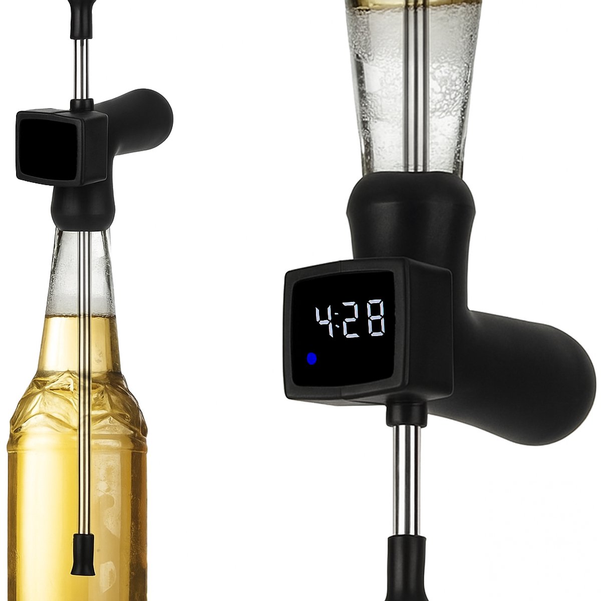 WVspecials Bier Snorkel Zwart met timer - Biersnorkel - Adtaper - Rietadt - Bierriet - Bier Dispenser - BierBuis - Bierkanon - Bierspel - Feestpakket - Feest adtributen - Spieskanon - Bierpong - Drankspel - Bier Accessoires - Bier Gadgets