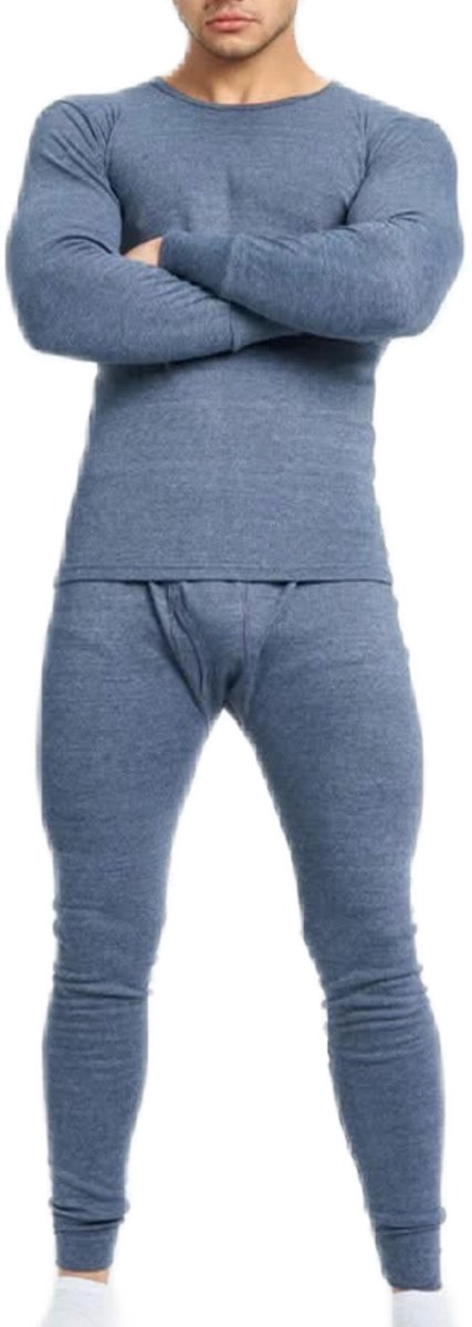 Embrator mannen Thermo set Shirt en Broek blauw melange maat 2XL