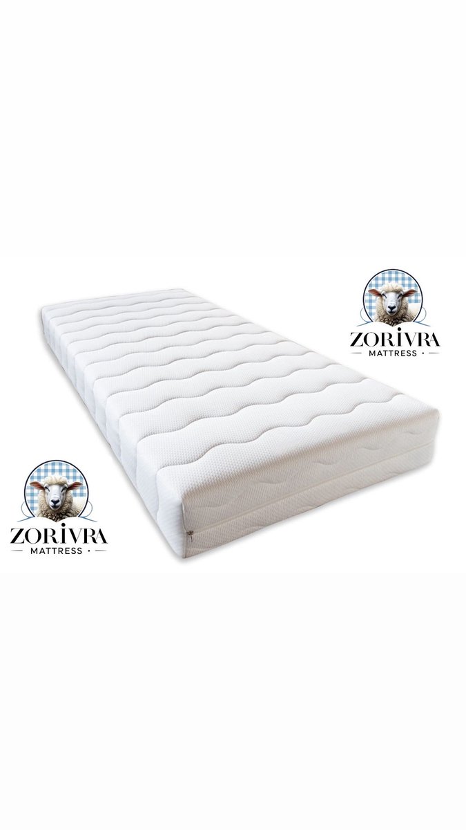 Zorivra Pure Matras 160x200 – 22 cm Hoog – Luxe Comfortschuim – Tweepersoonsmatras wit