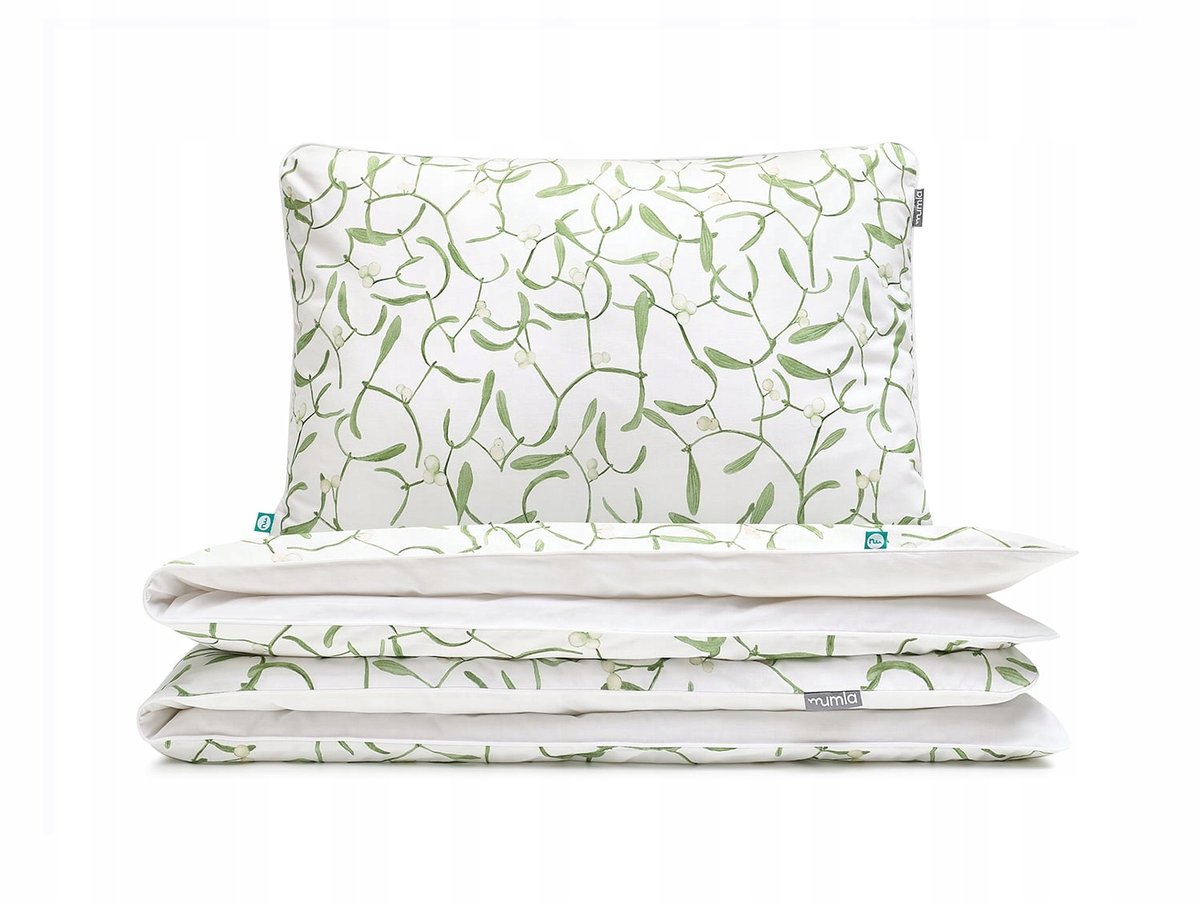 Mumlina Katoenen Dekbedovertrek Set 160x200cm - Sierlijk Mistletoe Design