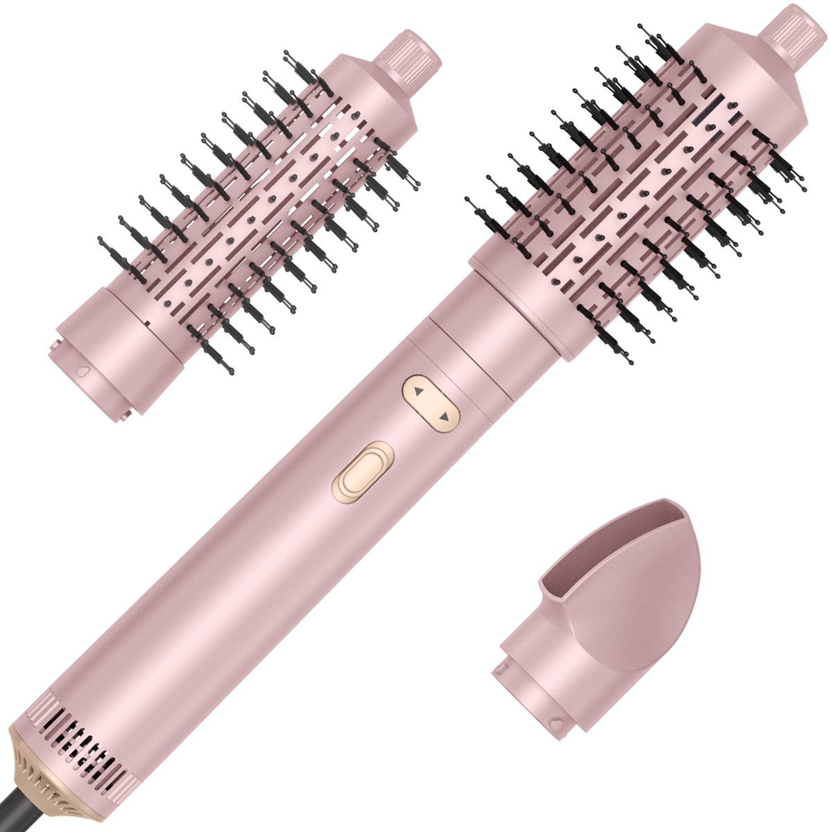 Roze roterende föhnborstel, 3-in-1 roterende föhnborstel met - afbeelding 3