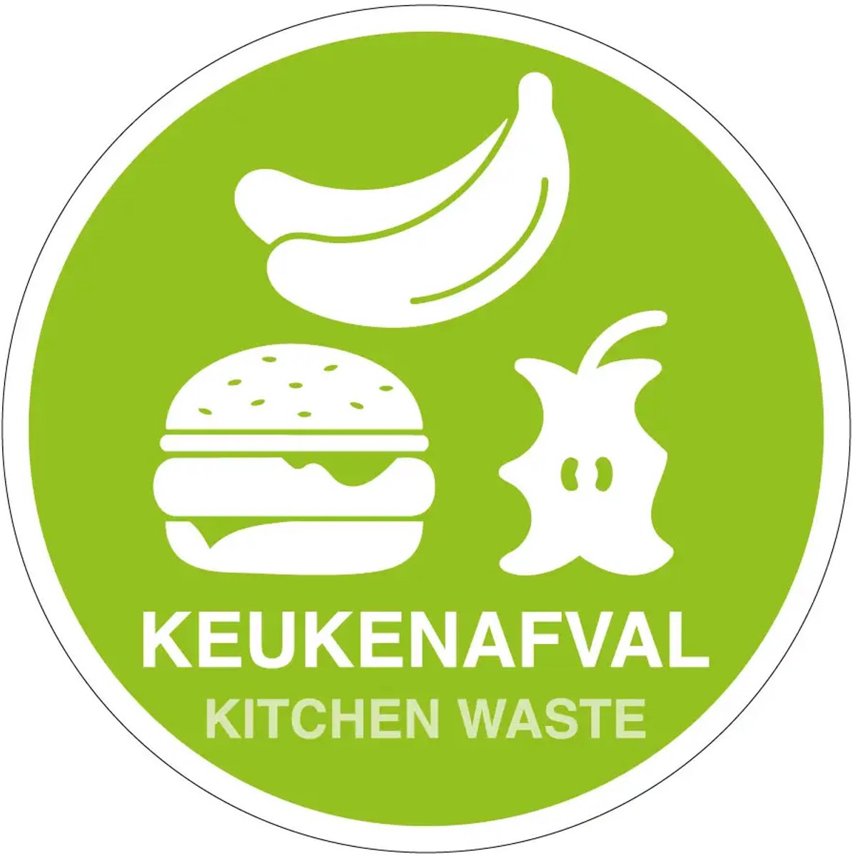 Keukenafval sticker | 20 cm