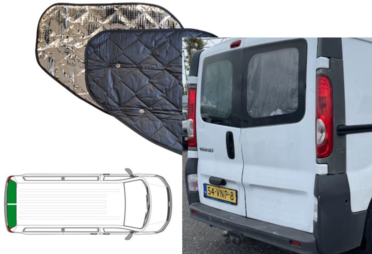 Raamisolatie Renault Trafic/Vivaro 2002-2014 Black line achterzijde deuren