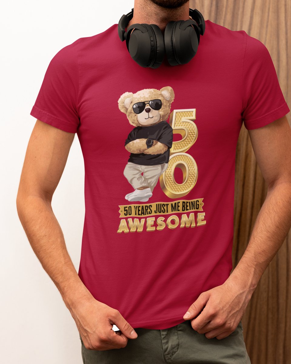 50 Jaar Verjaardag cadeau T-shirt - Rood T-shirt Heren - Maat XXL - Verjaardag Cadeau Mannen - Limited Edition