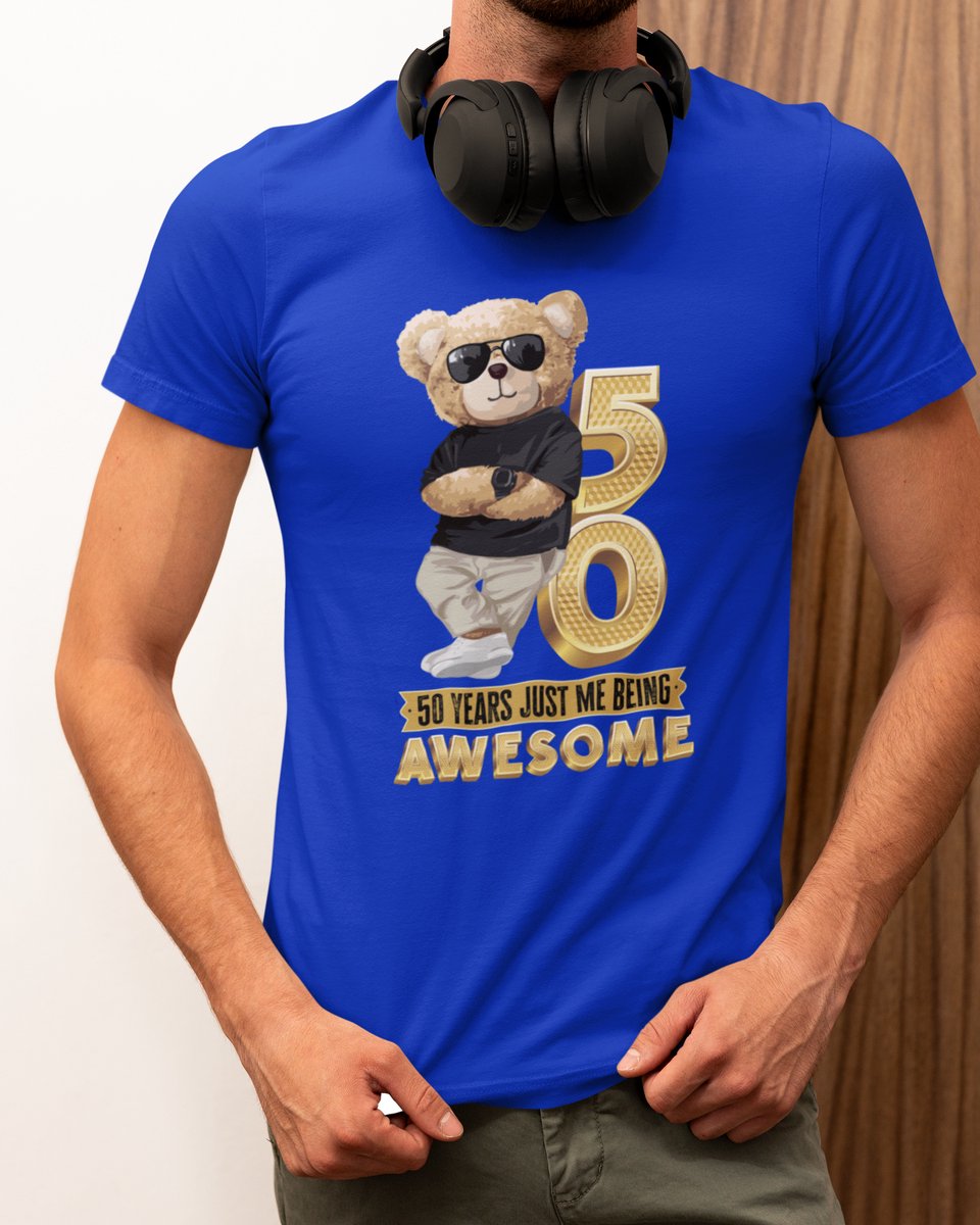 50 Jaar Verjaardag cadeau T-shirt - Blauw T-shirt Heren - Maat S - Verjaardag Cadeau Mannen - Limited Edition