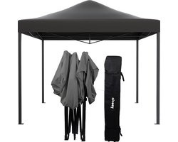 Niceey Partytent - Paviljoen - 3x3 m - Easy Up - Opvouwbaar en Waterdicht - Tuintent - Feesttent - Draagtas met Wielen - Zwart