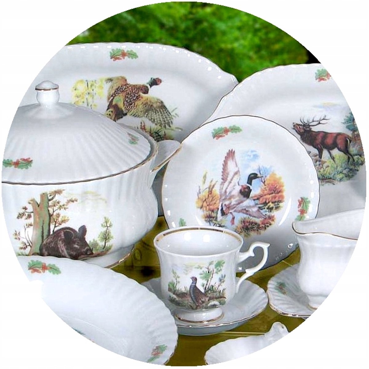 Servies Iwona 45-delig voor 12 personen, Chodzież porselein