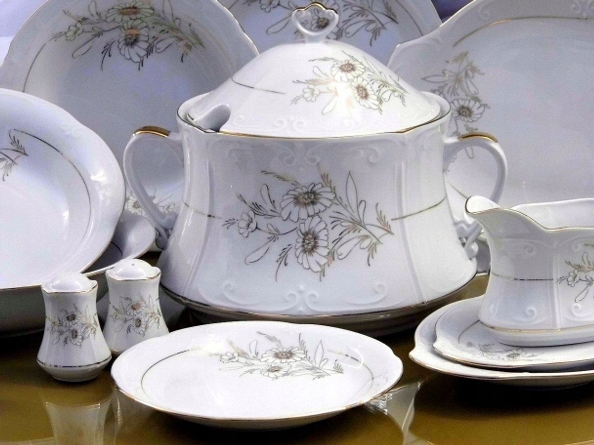 Kamelia Koffieservies 39 Delig voor 12 Personen - Decoratie 020