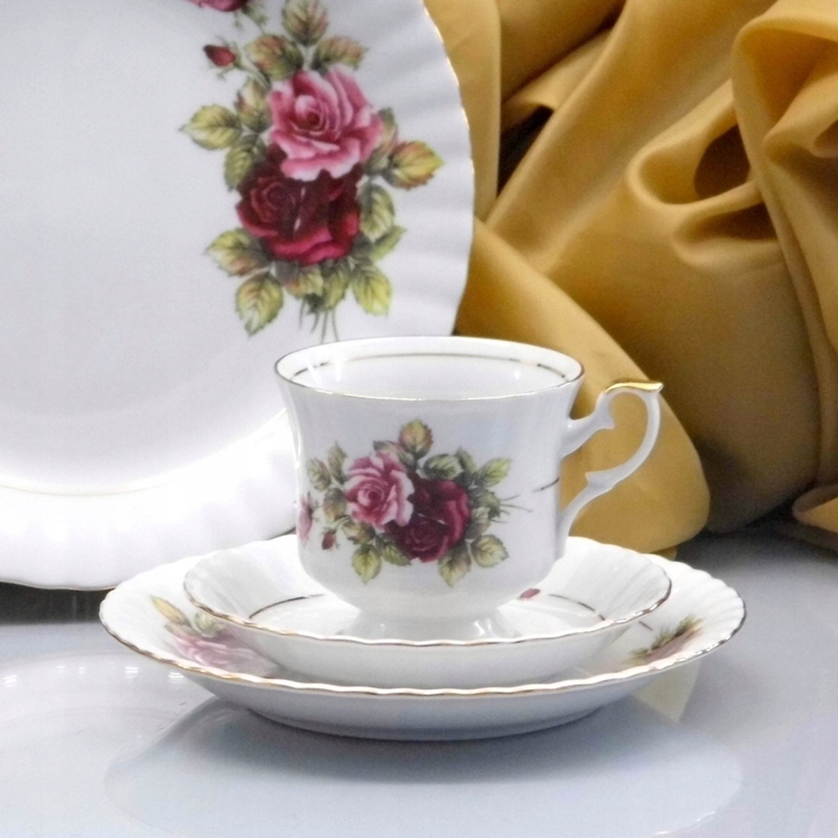 Iwona 009 Koffieservies voor 1 Persoon - 3 Delen Porselein