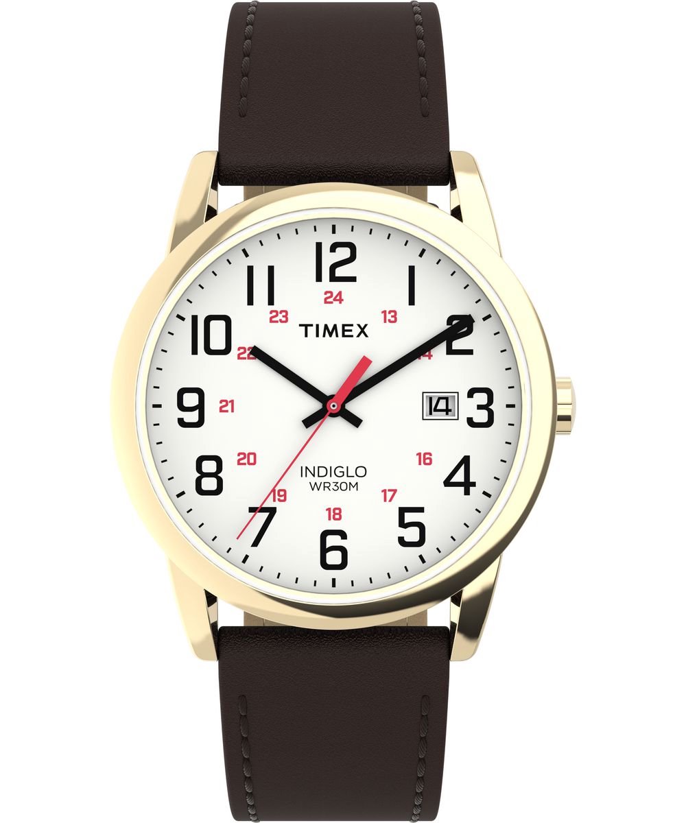 Timex Easy Reader Classic TW2Y12700 Horloge - Leer - Bruin - Ø 38 mm