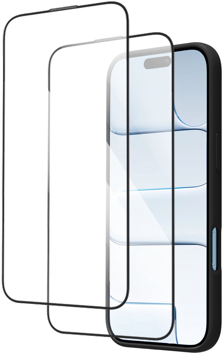 Beschermbundel geschikt voor iPhone Air - Hoesje met Screenprotectors - Zwart