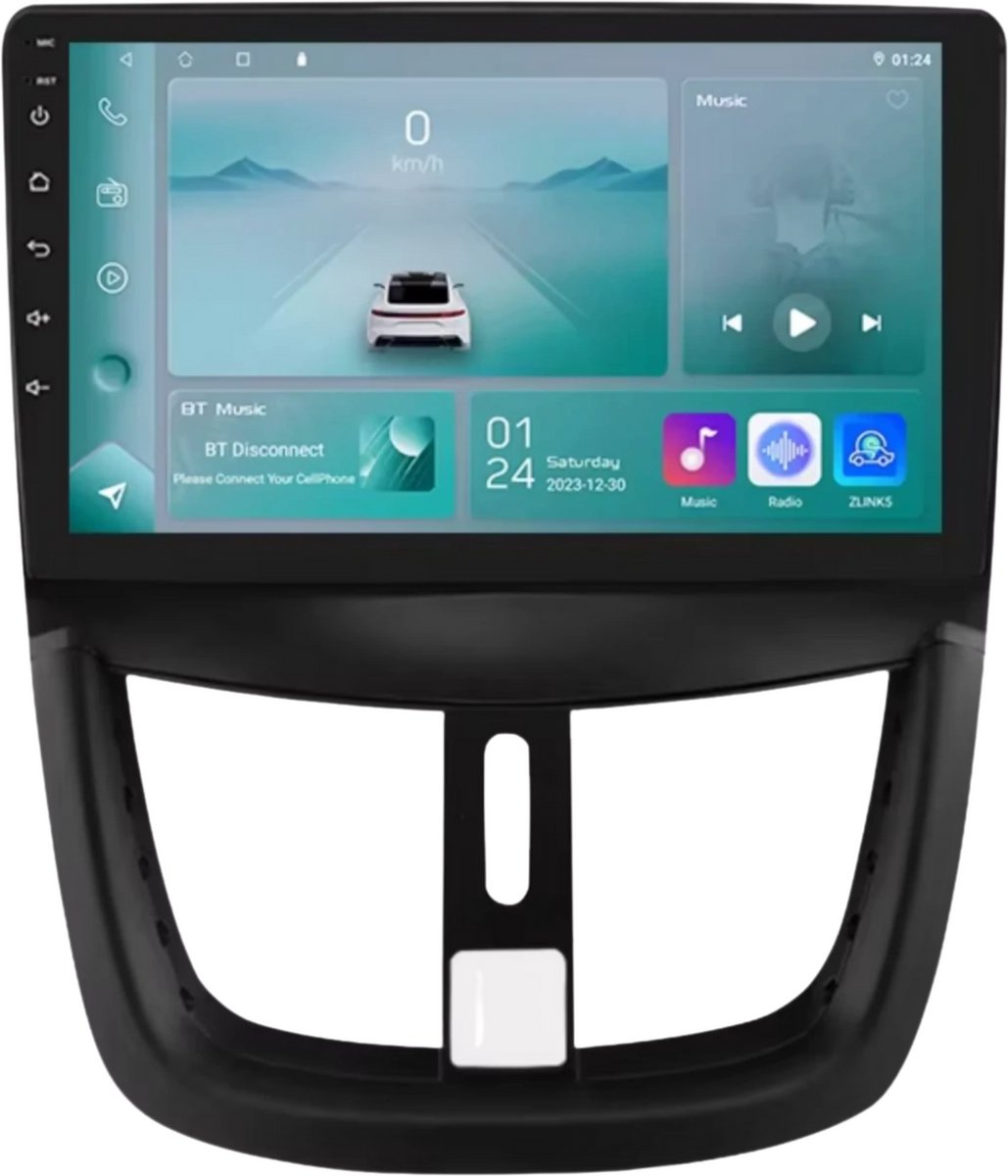 Autoradio met bluetooth - Carplay - Voor Peugeot 207 / 207CC (2006-2015) - Geschikt voor Apple en Android - Stereo - Navigatie - Navigatiesysteem auto - 1GB 32GB