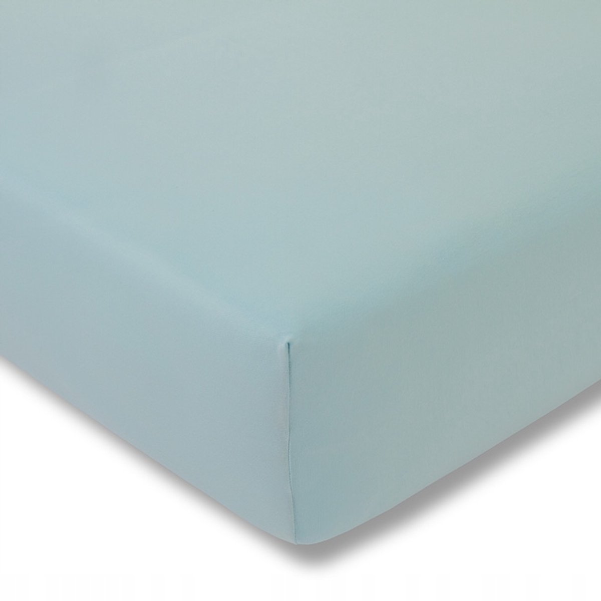 Estella Jersey Hoeslake 100x200 cm - Azurblauw