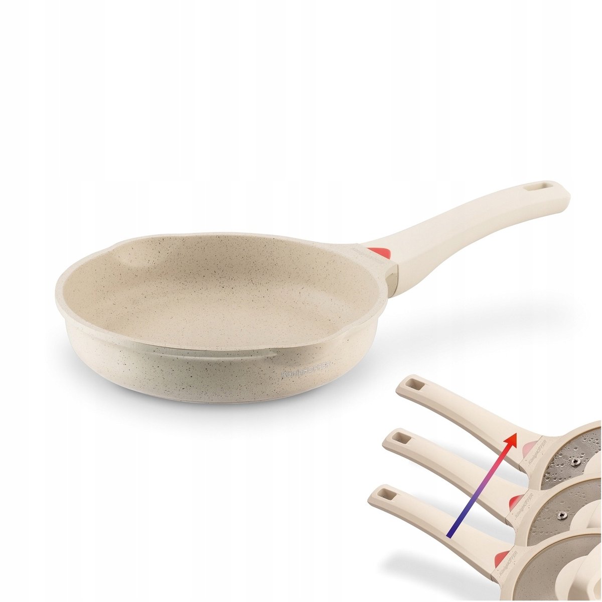 Stevige Marmor Inductie Koekenpan 20 cm - Creamy Marble