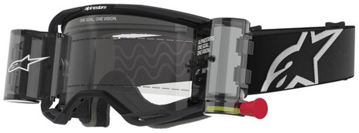 Alpinestars Vision 8 Crossmotor Bril - Zwart met Heldere Lens