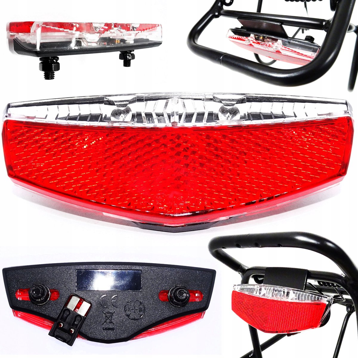 2K Achterlicht XC-172E voor E-bike & Fiets met Dynamo (6-42V)