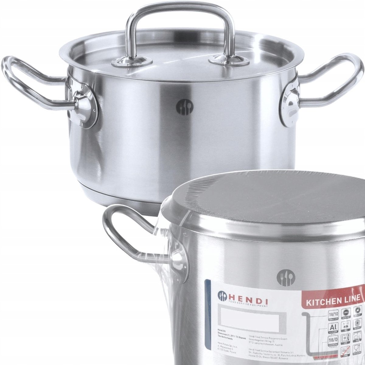 Hendi Kitchen Line Kookpan 9L Ø28cm - RVS met Sandwichbodem