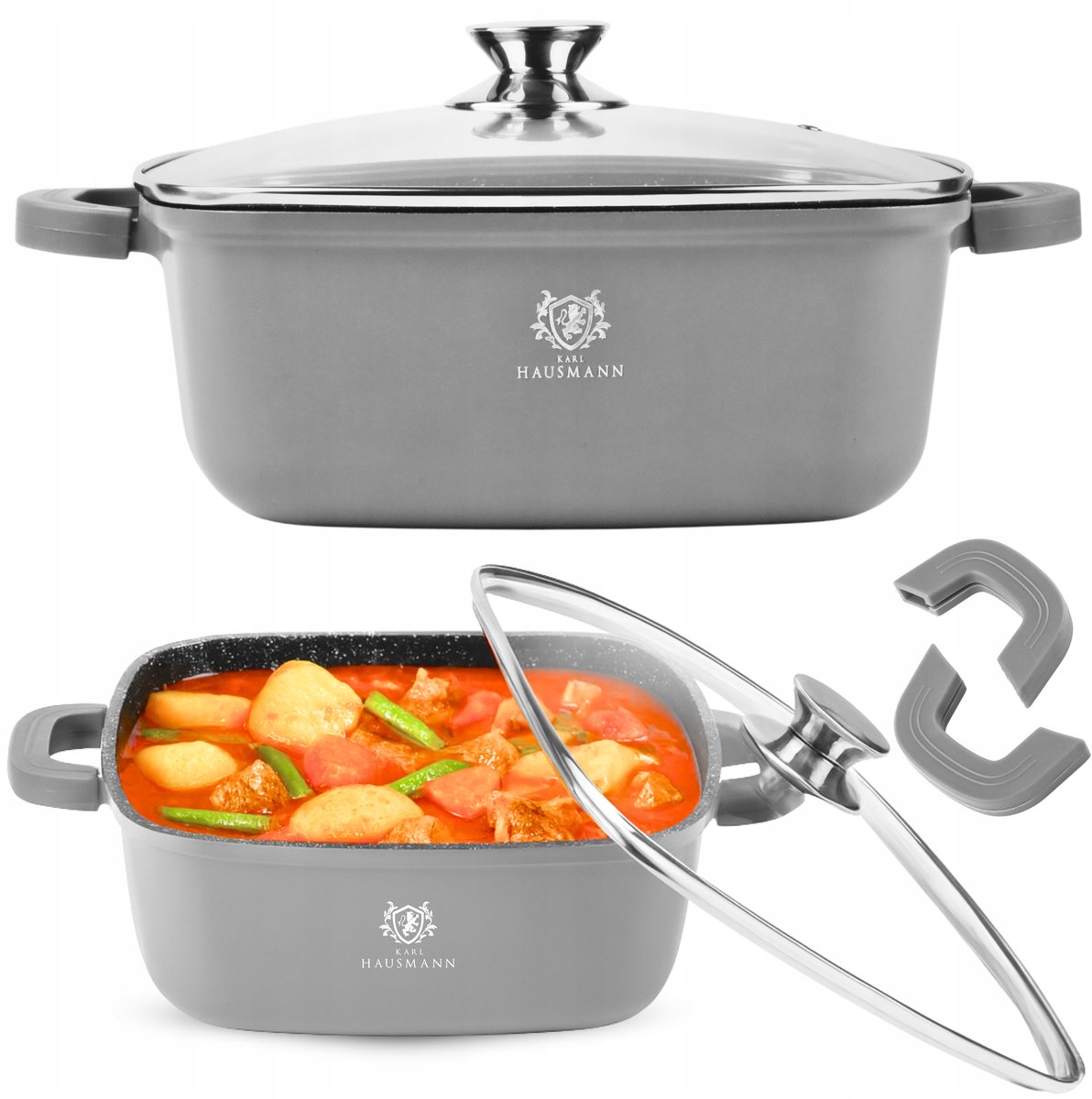 Karl Hausmann Grant Granieten Pan 6.5L 28cm met Deksel - Geschikt voor Inductie