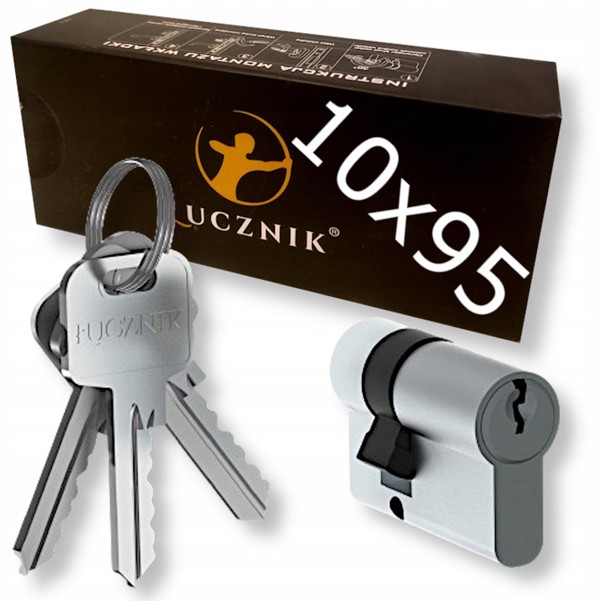 Deurcilinder 10x95mm Enkelzijdig Messing - Hoge Kwaliteit & Veiligheid