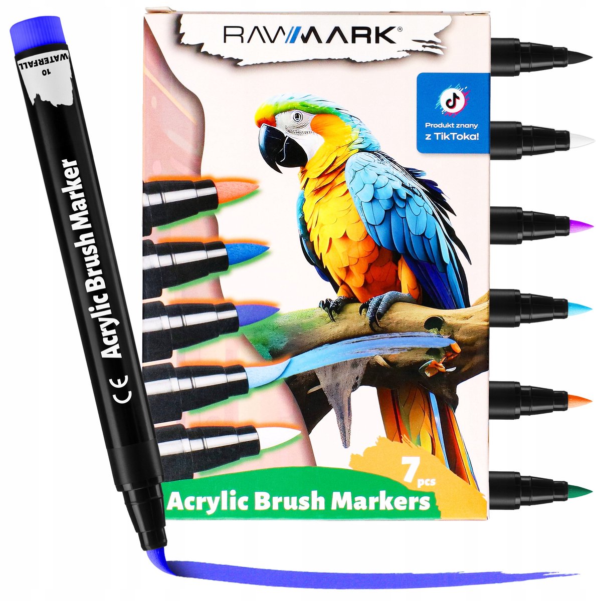 Rawmark Brush Acryl Markers 7 Stuks - Tekenen & Personaliseren