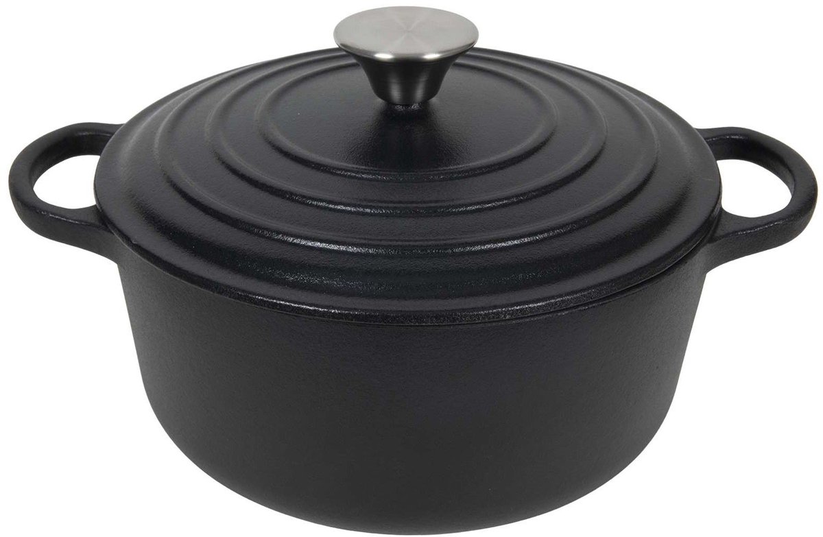 Blackwell Braadpan Cast Iron Zwart 2,4 liter ø 20 cm - Gietijzer - Met Deksel, Oven- & Inductiegeschikt