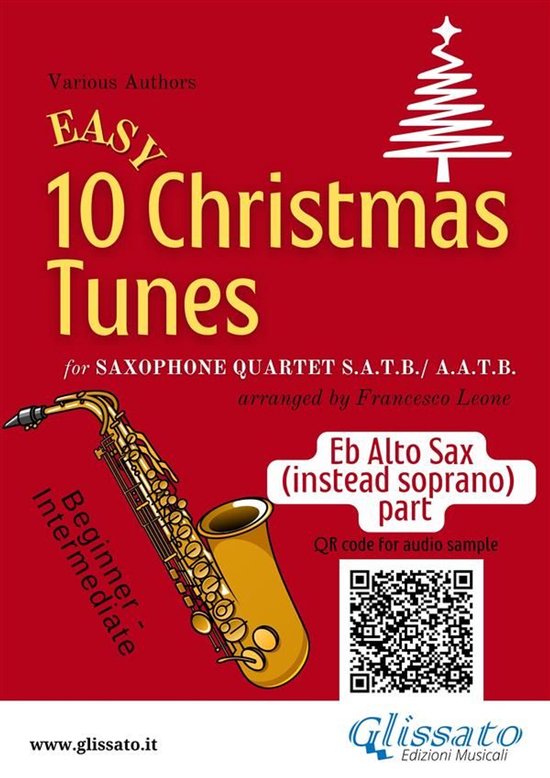 10 Easy Christmas Tunes - Saxophone Quartet 5 - Eb Alto Saxo ... - cover
