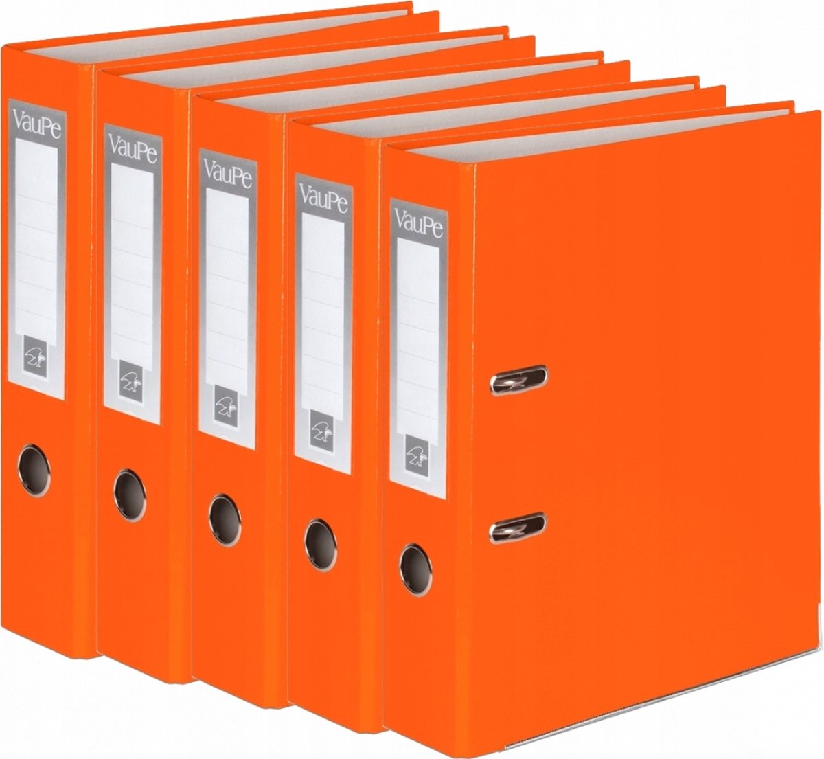 5x VauPe A4 Map met Hendel, 75mm, Oranje - Documenten Organiseren