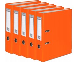 5x VauPe A4 Map met Hendel, 75mm, Oranje - Documenten Organiseren