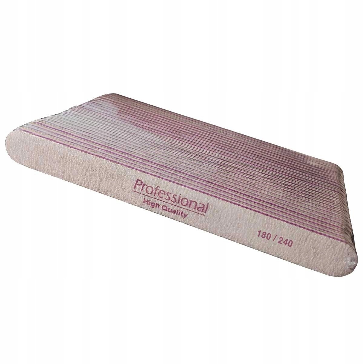 25x Professionele Rechte Nagelvijlen Zebra 180/240 Grit
