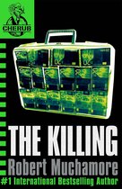 Boek "THE KILLING" van Robert Muchamore, met op de kaft een aktetas gevuld met eurobiljetten.