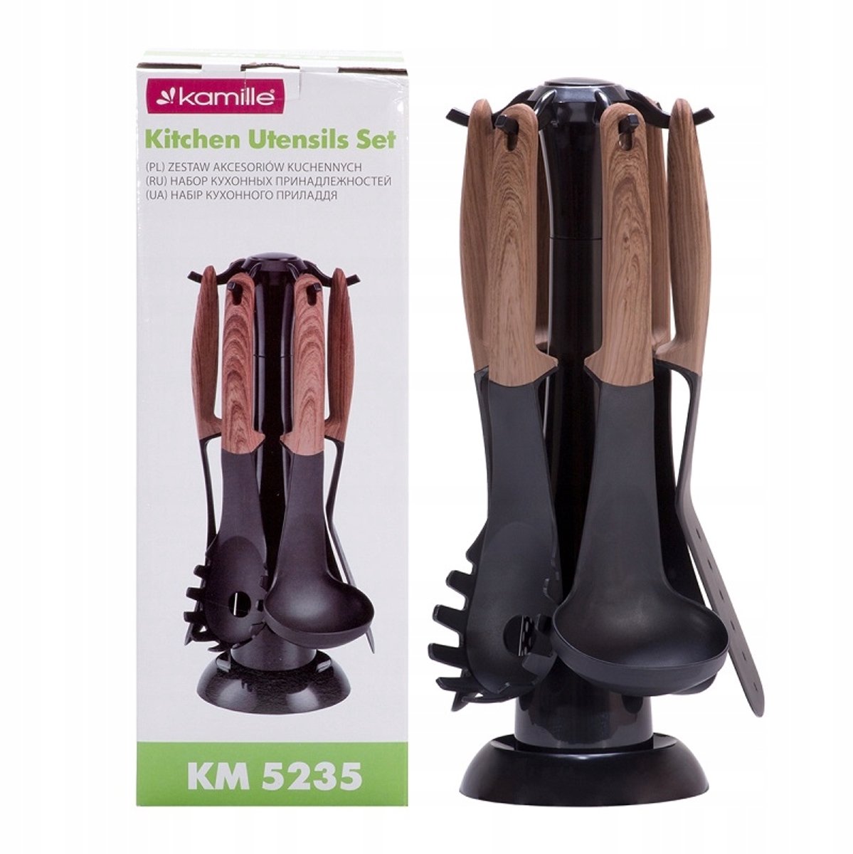 Camomile Keukengerei Set met Draaibare Houder - 7 Delig