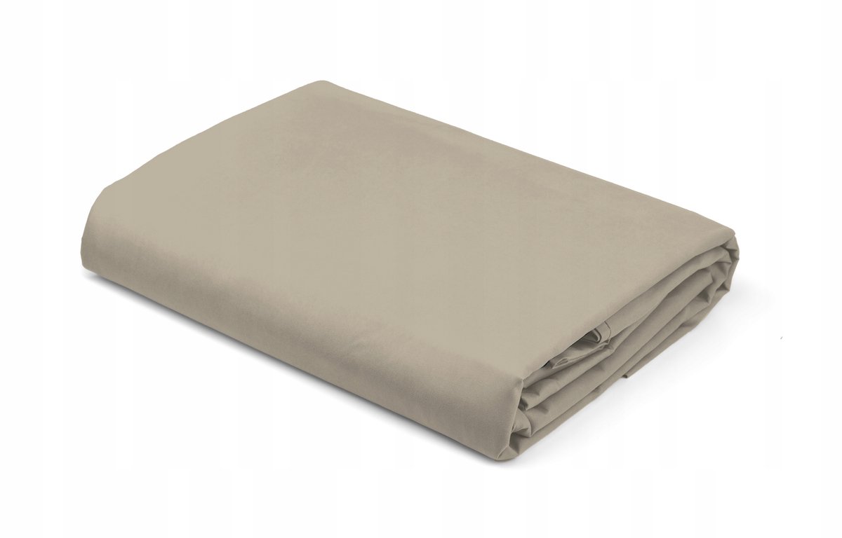 Detexpol Pure Satijn Hoeslaken met Elastiek 200x220cm - Zandkleurig Beige