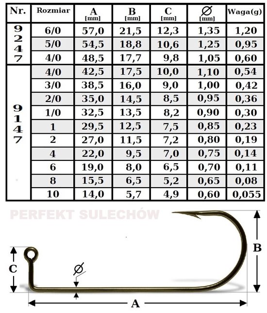 50x VMC 9147BZ Jig Haken Maat 8 voor Jigs — afbeelding 4