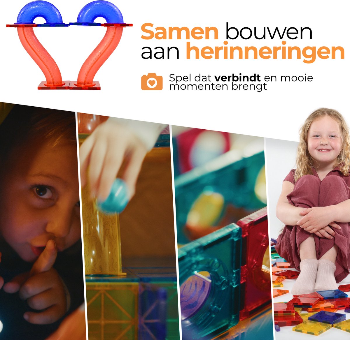 Magna Minds - Magnetic Tiles - Knikkerbaan - 102 stuks - Magnetisch Speelgoed - Constructie speelgoed - Magnetische tegels - Montessori speelgoed - Magnetic toys - Magnetische bouwstenen - Speelgoed Kinderen — afbeelding 11