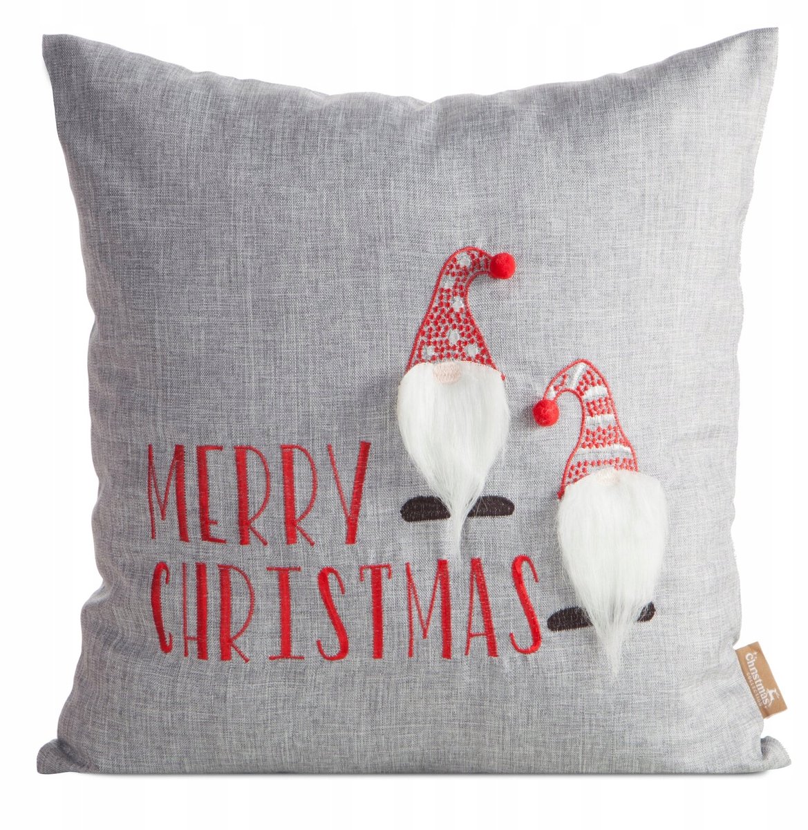 Kerst Sierkussenhoes 45x45 cm Zilver - Polyester