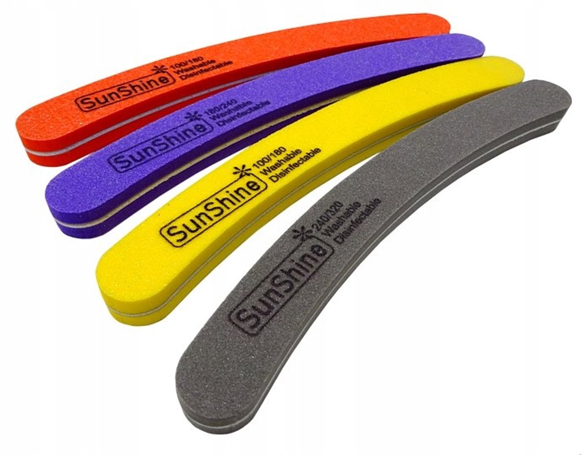 SunShine Nagelpolijster Banaan 180/240 - Professionele Nagelvijl