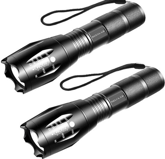 Militaire LED zaklampen - 2000 lumen - 2 stuks