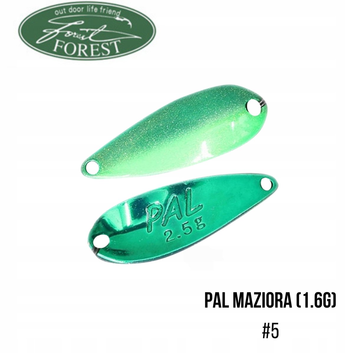 Forest PAL Maziora Spinnerbait 1,6 g - Bladgroen Majo