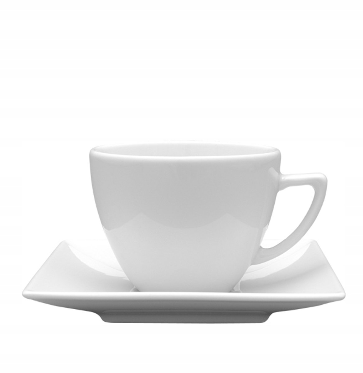 Lubiana Classic Mok 280ml met Schotel 15cm - Wit Porselein