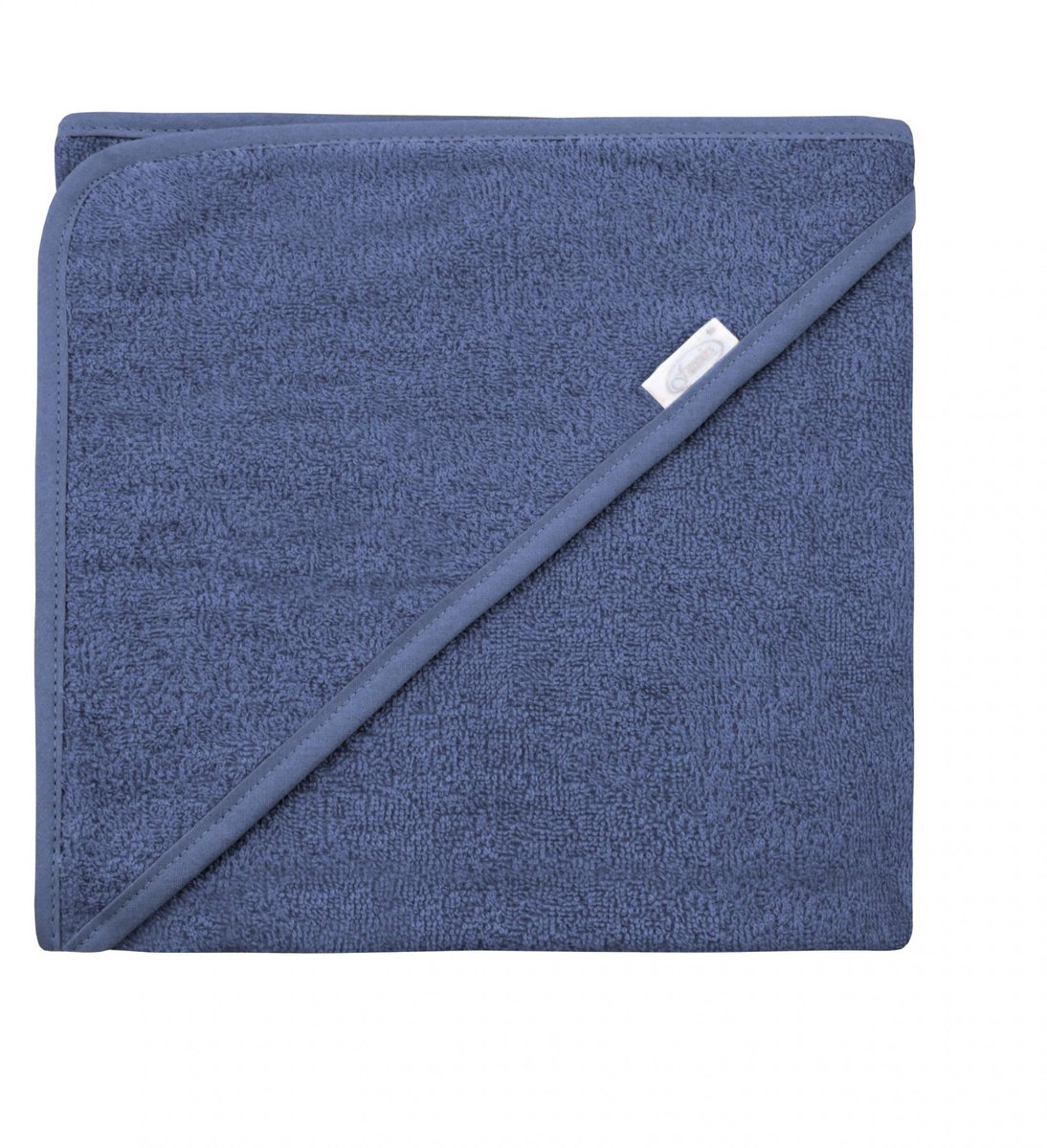Badcape silk blue met naam geborduurd
