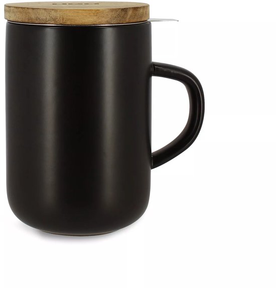 OGO Living Juliet theemok met deksel en theezeefje 475ML ZWART