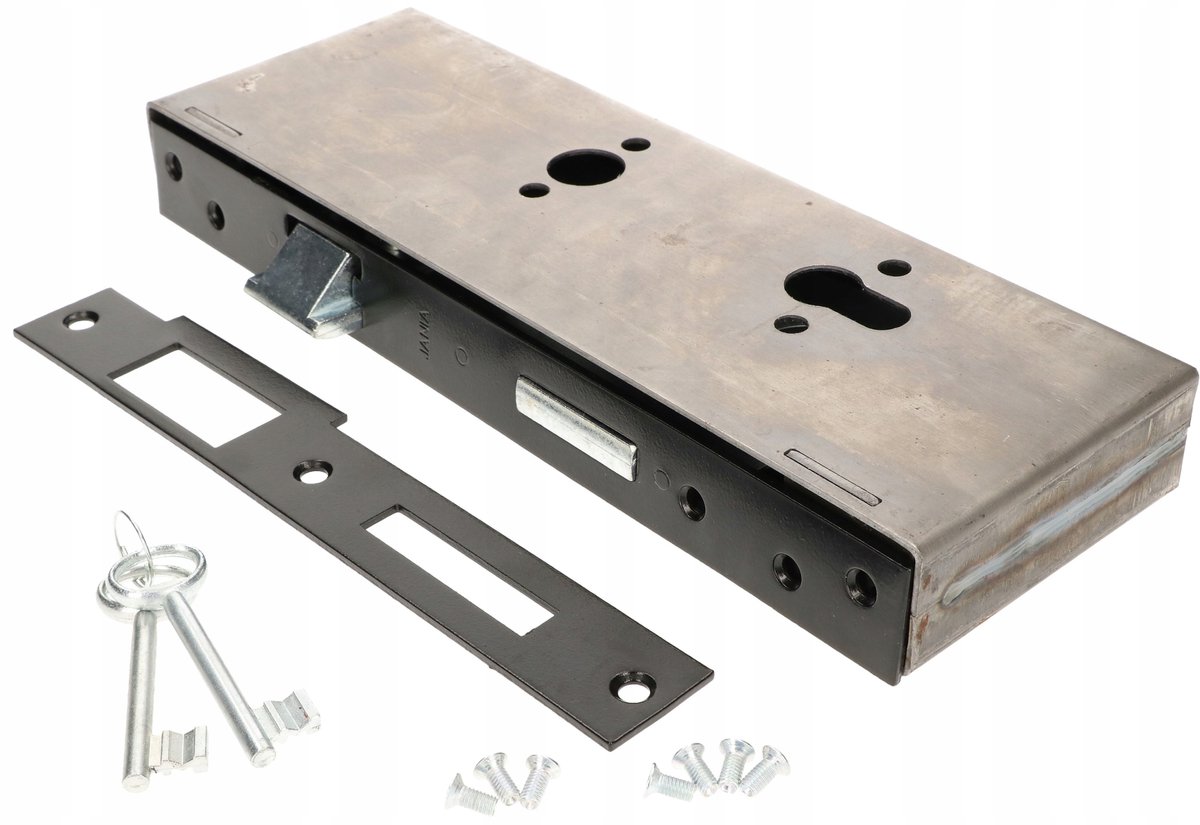 Kotarbau Inbouwslot Links 90x63mm met Sluitplaat - Staal
