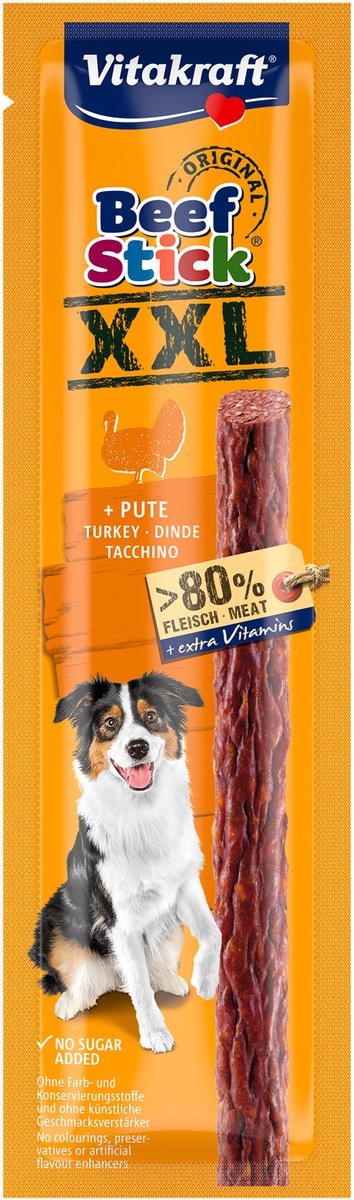Vitakraft Beef Stick Original Kalkoen - XXL - 5 stuks